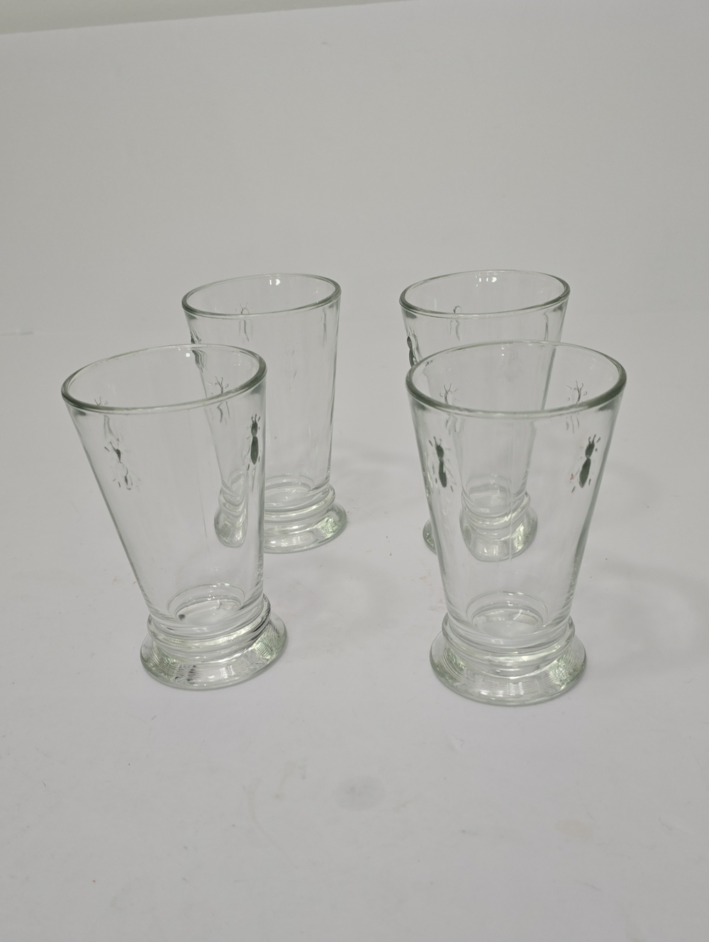 Paris Musees Set Of 4 La Rochere Napoleon Bee Highball Glass Tumblers 10 Oz